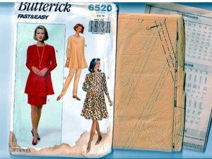 Butterick 6520 Misses Flowing Dress, Skirt, Tunic & Pants Pattern Sizes 6-10 - Picture 1 of 1