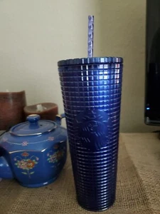Starbucks Spring 2023 Blue Grid Venti Tumbler  - Bild 1 von 6