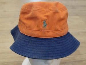 Polo Ralph Lauren Größe 4-7 Fischerhut Farbblock klassisch 2 Pony Logos - Bild 1 von 6