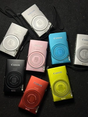 Canon IXY 220F PowerShot ELPH 110 HS IXUS 125 HS Digital Camera Silver/Pink/Red - Image 1 of 4