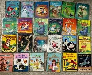 Little Golden Book Lot of 24 Mix of Disney Holiday Sesame Fairy Tales 1970s 80s - Picture 1 of 6