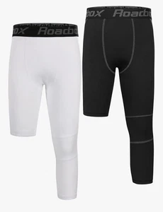Roadbox Boys One Leg Compression Pants, RIGHT SIDE 2Pack 3/4 Size S NWT - Picture 1 of 4