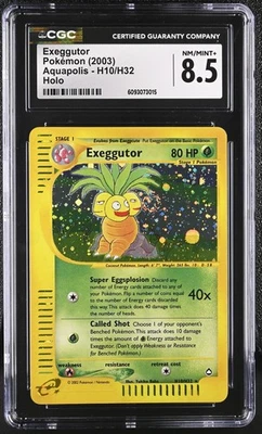 CGC 8.5 Exeggutor H10/H32 Aquapolis Holo Rare Pokemon Card SWIRL - Image 1 of 2