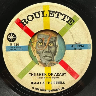 HEAR Jimmy & Rebels 45 Sheik Of Araby / You Are My Sunshine rockabilly instro Foto 1 de 2