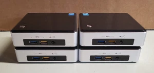 (4) Intel NUC5i5RYK/ i5-5250U 1.60GHZ (NO SSD-RAM-Pwr Cord-tested to Post) - Afbeelding 1 van 7