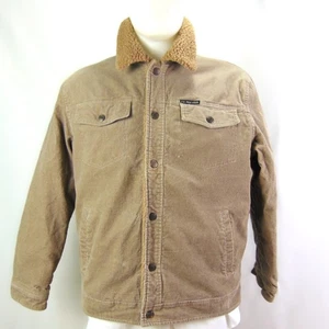 Men’s  Corduroy Sherpa Lined Trucker Jacket Tan XL Vintage Western Style - Picture 1 of 16