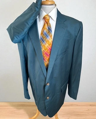 Traje Oliver Wicks Vitale Barberis Canonico 1663 Lana y Seda Hombres Talla 46L / 40 x 33 Foto 1 de 4