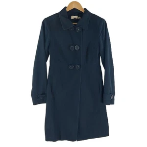 Joules Navy Pure Cotton Double Button Rain Jacket Trench Overcoat UK 8 - Picture 1 of 8