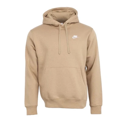 NIKE CLUB FLEECE PULLOVER HOODIE KHAKI (BV2654 247) Men’s NWT - Image 1 of 4
