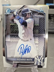 Richard Matic 2025 Bowman Chrome Prospect Autograph 1st #CPA-RM Rockies - Picture 1 of 2
