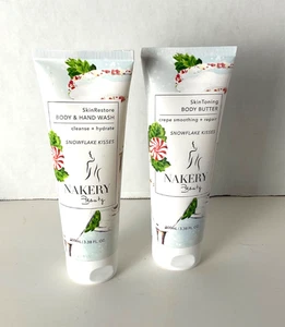 Nakery Beauty Set Snowflake Kisses Body Wash + Body Butter 3.38floz Brand New - Picture 1 of 2