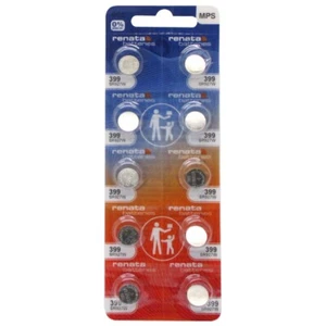 10 Renata 399 SR927W AG7 SR57 SR927 V399 D399 0% MERCURY Batteries - Picture 1 of 2