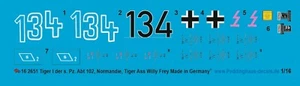 Peddinghaus-Decals 1/16 2651 Tiger I 1. Compatible S. Pz. Abt 102 - Photo 1 sur 1