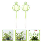  2pcs Practical Bonsai Plant Watering Globe Clear Glass Watering Device Cute