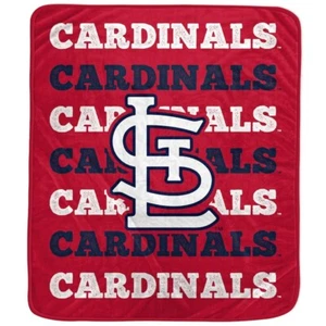 St. Louis Cardinals MLB 60'' x 70'' Logo Wordmark Plush Blanket-F2001087878 - Picture 1 of 2