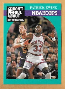 Patrick Ewing New York Knicks dicen no a las drogas #388 NBA Hoops 1990-91 - Imagen 1 de 2