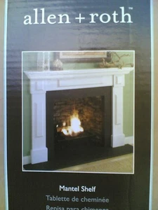 NIB: Elegant White Fireplace 6-ft MANTEL SHELF (Fireplace Surround NOT Included) - Picture 1 of 8