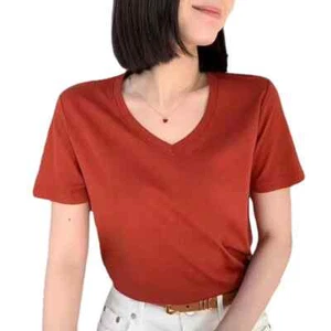 Cotton T-shirts Solid O Neck Top Summer Short Sleeve Tees Soft T-Shirts Loose - Picture 1 of 50
