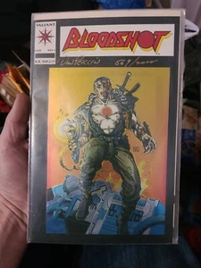 Bloodshot #1 Gold Chest Error 1993 Valiant Autographed W/ COA #569/2000 RARE! - Picture 1 of 2