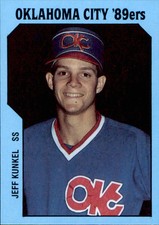 1985 Oklahoma City 89ers TCMA #3 Jeff Kunkel Middletown New Jersey NJ Card