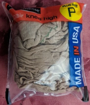 No Nonsense 1 Par Hasta la Rodilla Talla Grande P Desnudo Hecho en EE. UU. Nuevo Foto 1 de 2