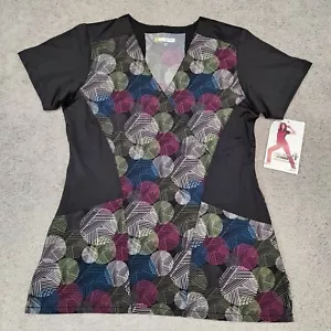 FFX SPORT WonderWink Scrub Top Womens Small Short Sleeve Work Shirt - Picture 1 of 9