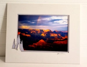 JAMES THOMSON Photography Grand Canyon Rainbow Matted & Hand Signed 5x7 Photo - Picture 1 of 12