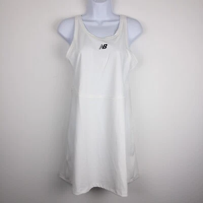 Nuevo Vestido Torneo New Balance Mujer Mediano Blanco Ajustado Tenis Pickleball Foto 1 de 4