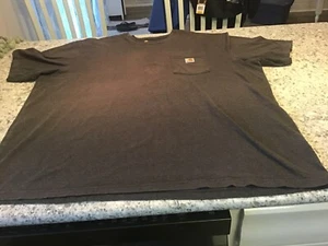 Carhartt Original Fit Mens Dark Grayish Brown T Shirt With Pocket Size 3XL - Picture 1 of 6