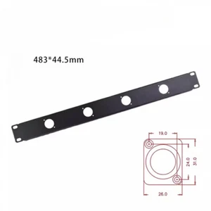 4-Hole 1U Audio Rack Panel Chassis Mount for Neutrik D Size XLR 1/4" TRS SPEAKON - Bild 1 von 1