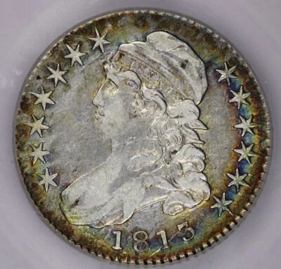 1813 Capped Bust Half Dollar 50c ICG - AU50 Details Beautifully toned WOW!! - Image 1 of 4