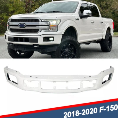 For 2018 2019 2020 Ford F-150 F150 White Platinum Front Bumper Face Bar W/Fog US - Image 1 of 4