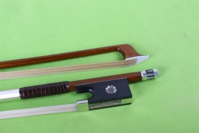 ONE 4/4 Violin Bow brazil wood Ebony frog Straight Natural Bow Hair Advance Bows - Image 1 of 4