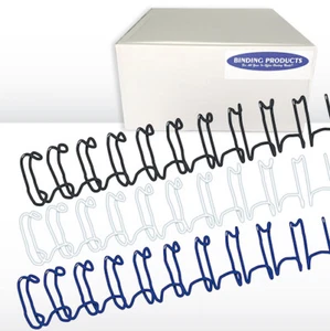 1" 2:1 Twin Loop Wire O Binding Spines - 50/pack - Picture 1 of 7