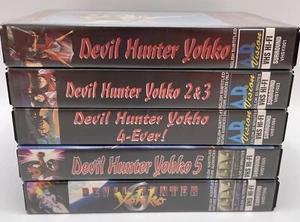 Devil Hunter Yohko 1-6 Complete Set Lot Of 5 VHS Tapes Clamshell Cases - Picture 1 of 8