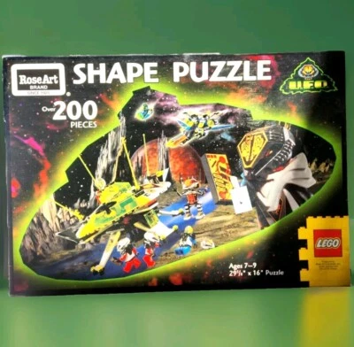 Lego UFO RoseArt Jigsaw Shape Puzzle 200 Piece 08094 U.F.O. Rare 1998 Complete - Image 1 of 4