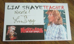 Lin Shaye Actress Autographed 3X5 Photo "A Nightmare on Elm Street" Teacher - Picture 1 of 3
