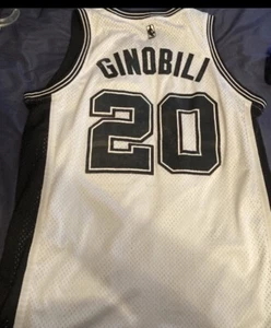 Reebok San Antonio Spurs Manu Ginobili jersey XL stitched Authentic White - Picture 1 of 2