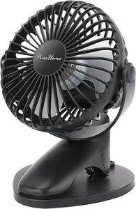 Portable Clip Fan Battery Operated,3 Speeds USB Rechargeable Mini Table Black - Picture 1 of 7