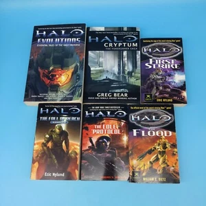 Halo lot x6 vintage scifi novels Nylund Dietz Buckell Spartans Master Chief - Picture 1 of 5