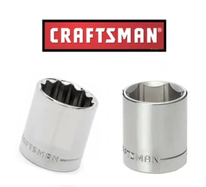 CRAFTSMAN SOCKETS, 1/4, 3/8 & 1/2" DR. SHALLOW/6 &12 PT. NEW / Buy 2 get 1 Free - Picture 1 of 6