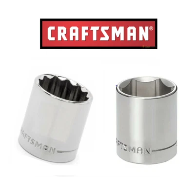 NEW-CRAFTSMAN SOCKETS, 1/4, 3/8 & 1/2" DR. SHALLOW/6 &12 PT- Buy 2 get 1 Free - Image 1 of 4