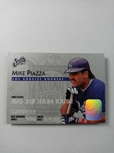 1995 Donruss Studio Silver Mike Piazza #4 Los Angeles Dodgers 