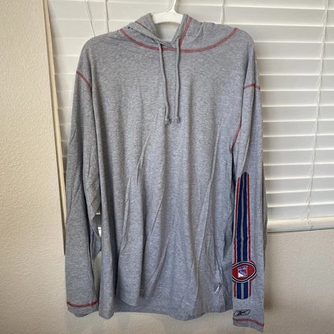 NHL New York Rangers Mens Long Sleeve Striped Hoodie Size XL Cover