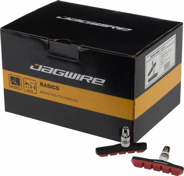Jagwire Mountain Sport Brake Pads Threaded Post Box of 25 Pair Red - Image 1 of 1