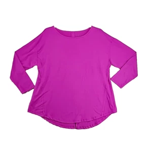 Livi Active Top Long Sleeve Shirt Split Back Stretch Orchid Lane Bryant 18 / 20 - Picture 1 of 24