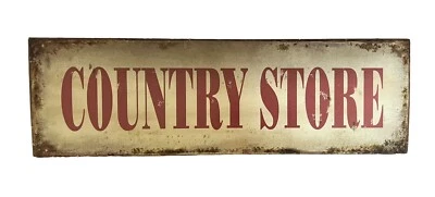 Country Store Metal Sign Tin Rustic Distressed Reproduction 11.5”x5.5” - Image 1 of 4