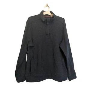 Tommy Bahama - Men's 1/4 Zip Knit Pullover Long Sleeve Navy Blue Size Large - Picture 1 of 6