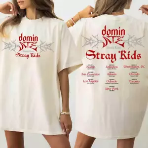 hot New Stray Kids DominATE World Tour US 2025 T Shirt Full Size S-5XL - Picture 1 of 3