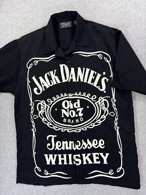 Dragonfly JACK DANIEL'S Short Sleeve Camp Shirt (Men's XL) Black - Image 1 of 4